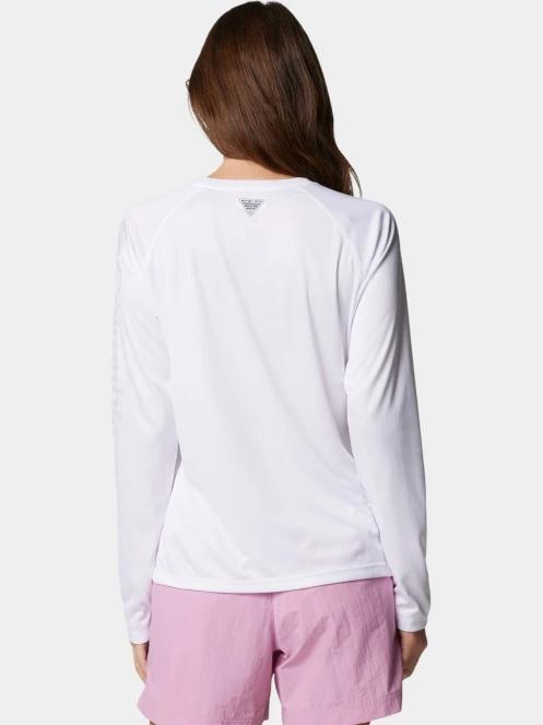 tricou cu maneci lungi, pentru sport pt. femei Columbia Tidal Tee II Long Sleeve Shirt alb 4
