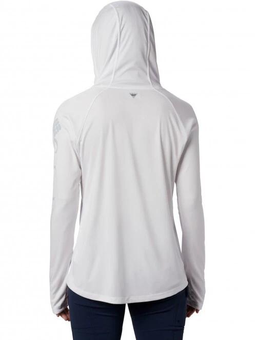 tricou cu maneci lungi, pentru sport pt. femei Columbia Tidal Tee Hoodie alb 4