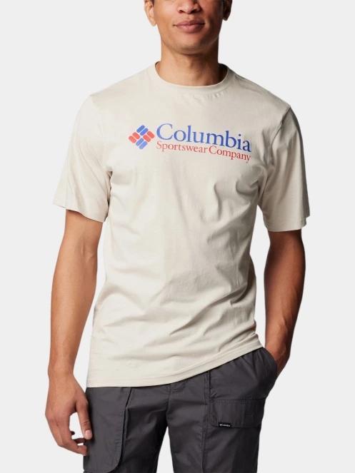 tricou cu maneci scurte pt. barbati Columbia Csc Basic Logo Short Sleeve Shirt nisip 5