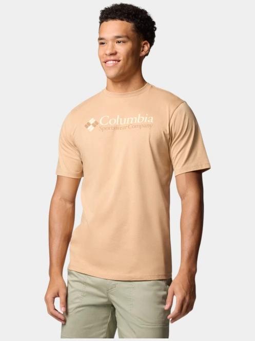 tricou cu maneci scurte pt. barbati Columbia CSC Basic Logo Short Sleeve Shirt nisip 4