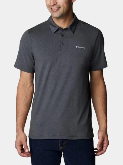tricou cu guler pt. barbati Columbia Tech Trail Polo gri 2