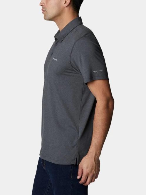 tricou cu guler pt. barbati Columbia Tech Trail Polo gri 3