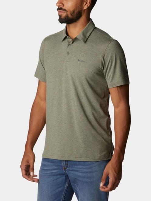 tricou cu guler pt. barbati Columbia Tech Trail Polo verde 5