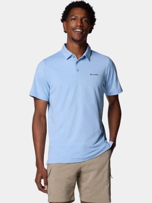 tricou cu guler pt. barbati Columbia Tech Trail Polo albastru 2