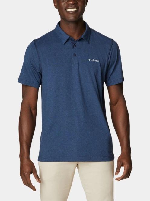 tricou cu guler pt. barbati Columbia Tech Trail Polo albastru 2