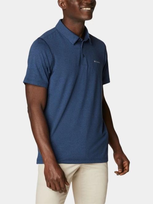 tricou cu guler pt. barbati Columbia Tech Trail Polo albastru 5
