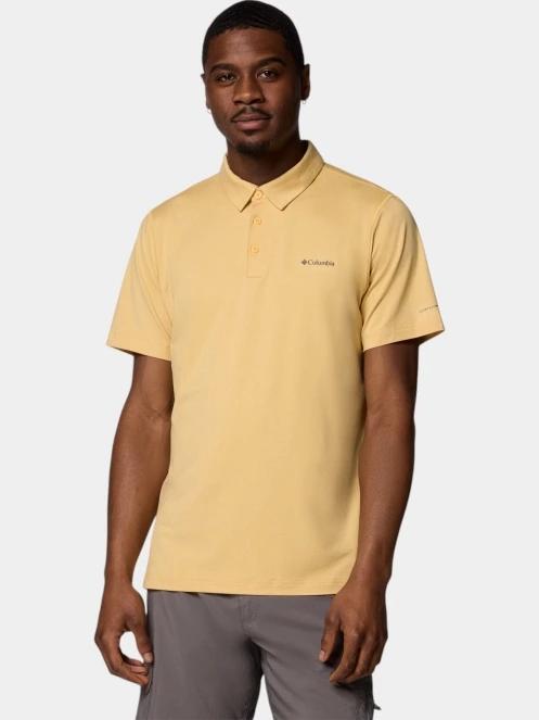 tricou cu guler pt. barbati Columbia Tech Trail Polo galben 2