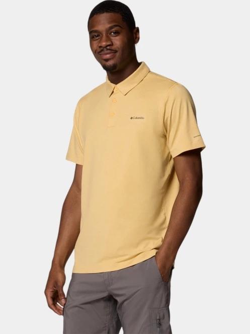 tricou cu guler pt. barbati Columbia Tech Trail Polo galben 3