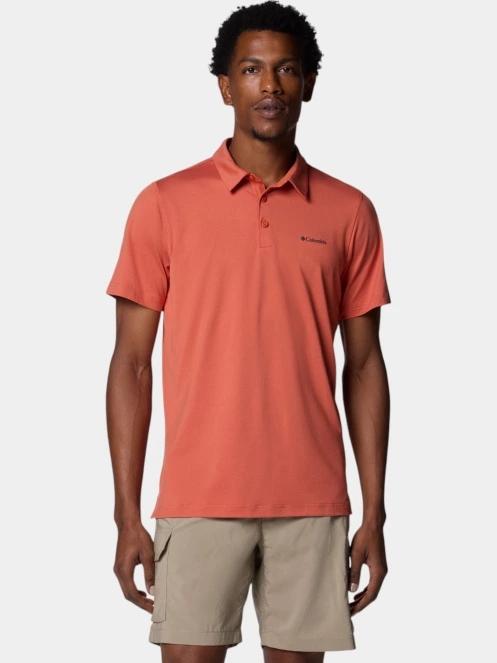 tricou cu guler pt. barbati Columbia Tech Trail Polo rosu 2