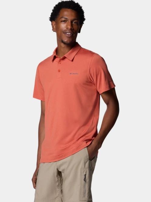 tricou cu guler pt. barbati Columbia Tech Trail Polo rosu 3