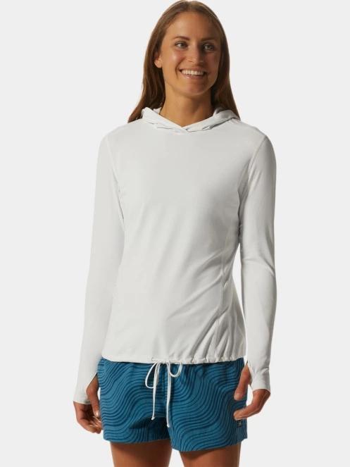 tricou cu maneci lungi, pentru sport pt. femei Mountain Hardwear Crater Lake Long Sleeve Hoody gri 2