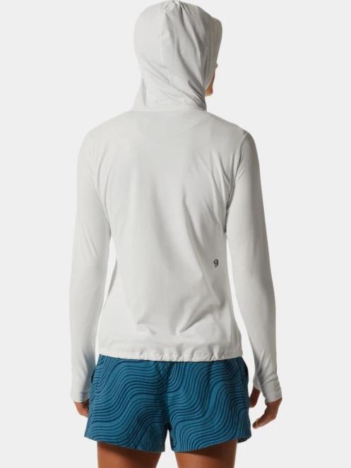 tricou cu maneci lungi, pentru sport pt. femei Mountain Hardwear Crater Lake Long Sleeve Hoody gri 4