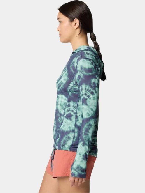 tricou cu maneci lungi, pentru sport pt. femei Mountain Hardwear Crater Lake Long Sleeve Hoody albastru 3