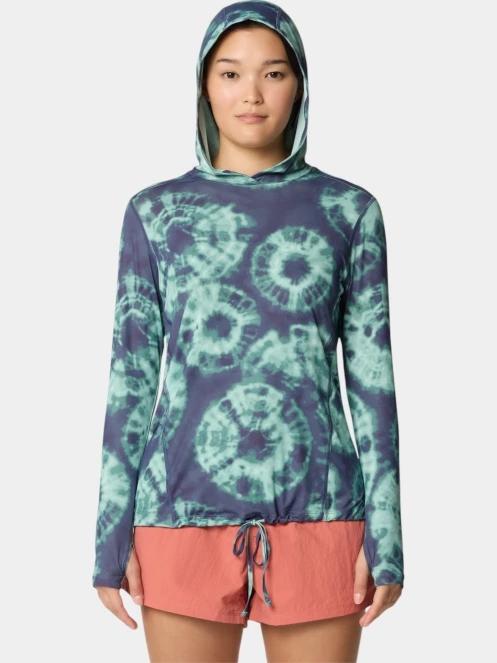 tricou cu maneci lungi, pentru sport pt. femei Mountain Hardwear Crater Lake Long Sleeve Hoody albastru 5