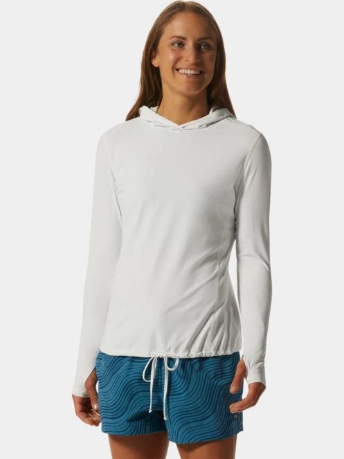 tricou cu maneci lungi, pentru sport pt. femei Mountain Hardwear Crater Lake Long Sleeve Hoody alb 2