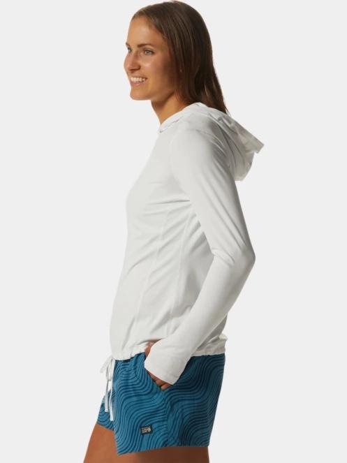 tricou cu maneci lungi, pentru sport pt. femei Mountain Hardwear Crater Lake Long Sleeve Hoody alb 3