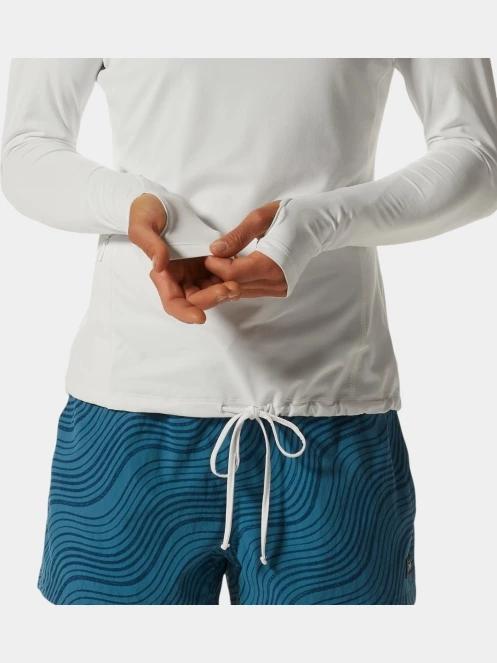 tricou cu maneci lungi, pentru sport pt. femei Mountain Hardwear Crater Lake Long Sleeve Hoody alb 5