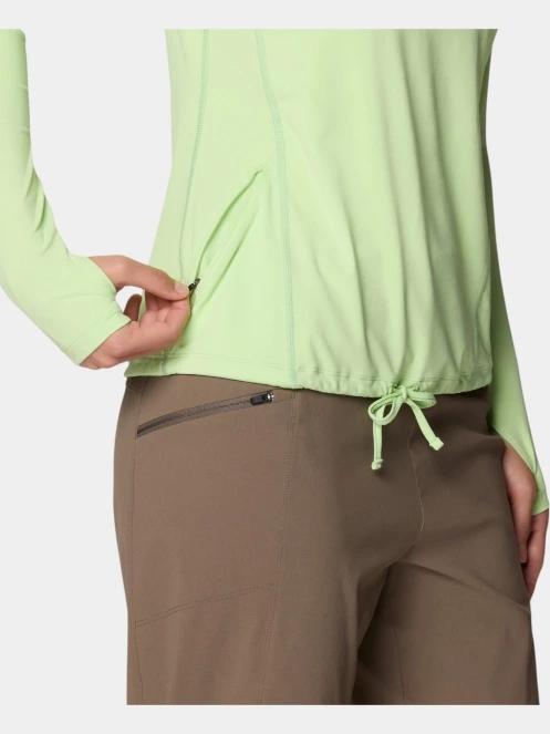 tricou cu maneci lungi, pentru sport pt. femei Mountain Hardwear Crater Lake Long Sleeve Hoody verde 7