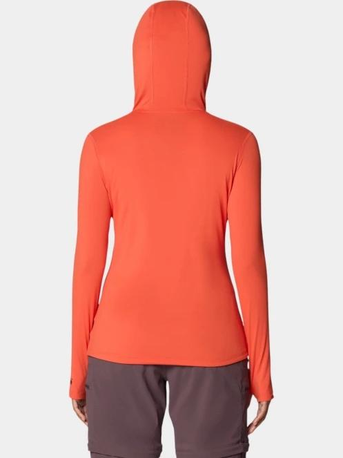 tricou cu maneci lungi, pentru sport pt. femei Mountain Hardwear Crater Lake Long Sleeve Hoody rosu 4