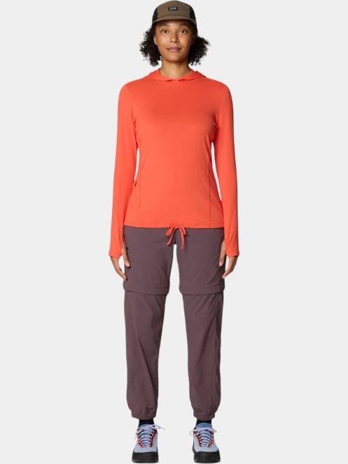 tricou cu maneci lungi, pentru sport pt. femei Mountain Hardwear Crater Lake Long Sleeve Hoody rosu 5