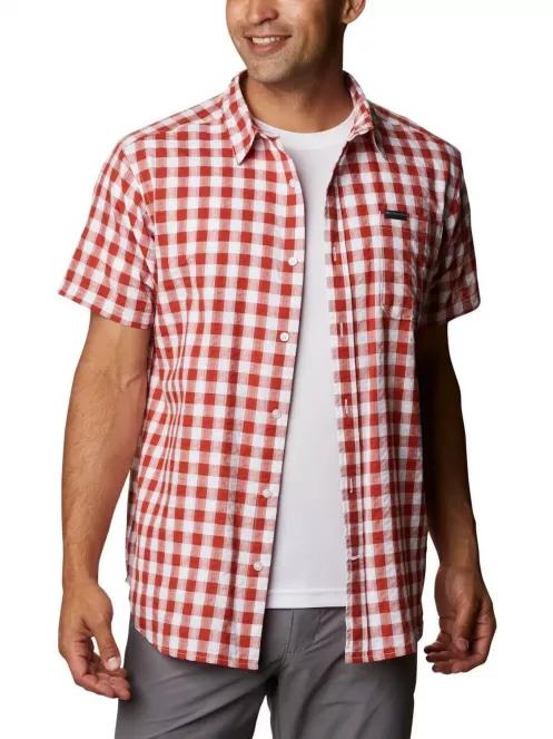 camasa cu maneci scurte pt. barbati Columbia Brentyn Trail SS Seersucker Shirt portocaliu 2
