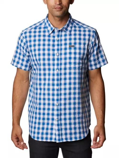 camasa cu maneci scurte pt. barbati Columbia Brentyn Trail SS Seersucker Shirt albastru 2