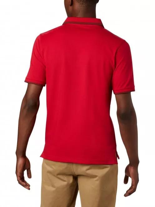 tricou cu guler pt. barbati Columbia Cove Dome Butte Solid Pique Polo rosu 3