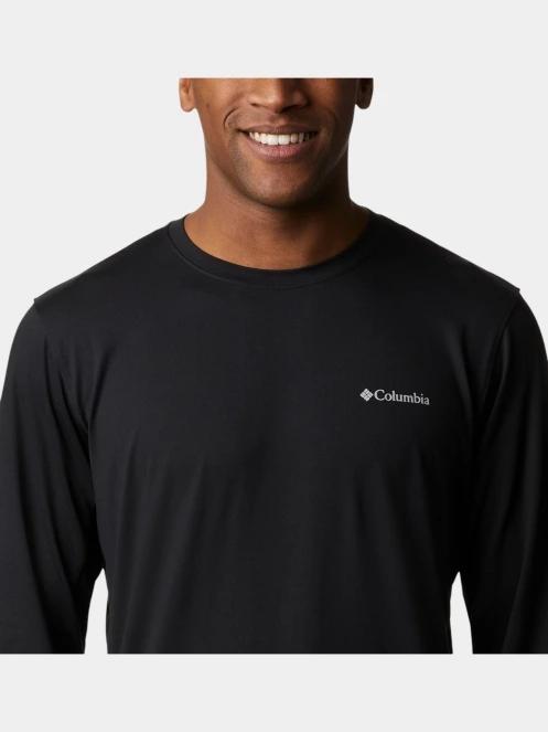 tricou cu maneci lungi, pentru sport pt. barbati Columbia Tech Trail Long Sleeve Crew II negru 5