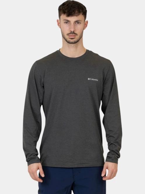tricou cu maneci lungi, pentru sport pt. barbati Columbia Tech Trail Long Sleeve Crew II gri 2