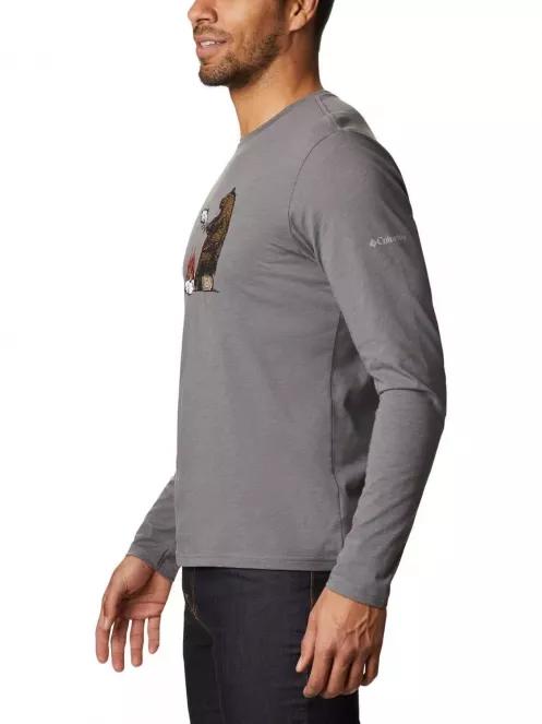 tricou cu maneci lungi pt. barbati Columbia Bear Springs Graphic Tee gri 3