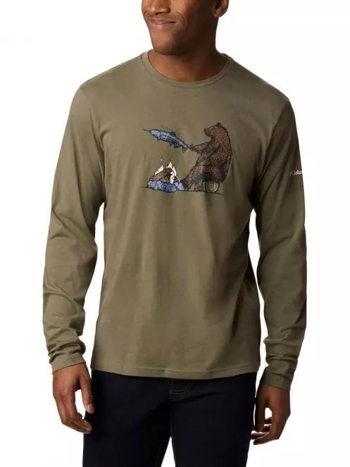 tricou cu maneci lungi pt. barbati Columbia Bear Springs Graphic Tee verde 2