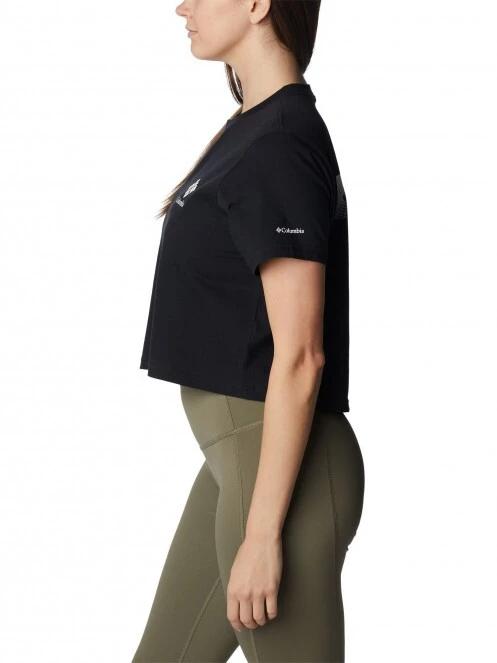 tricou cu maneci scurte pt. femei Columbia North Cascades Cropped Tee negru 3