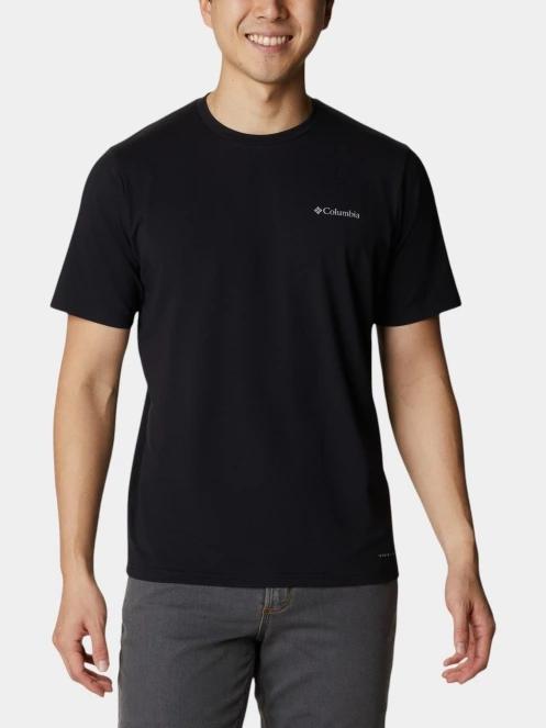 tricou pentru sport, cu maneci scurte pt. barbati Columbia Men's Sun Trek Short Sleeve Tee negru 2