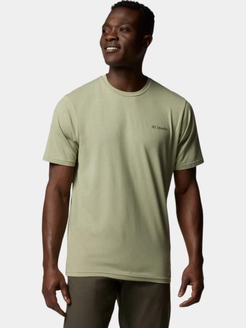 tricou pentru sport, cu maneci scurte pt. barbati Columbia Men's Sun Trek Short Sleeve Tee verde 2