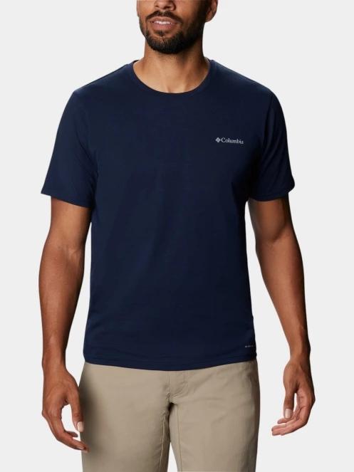 tricou pentru sport, cu maneci scurte pt. barbati Columbia Men's Sun Trek Short Sleeve Tee albastru 2