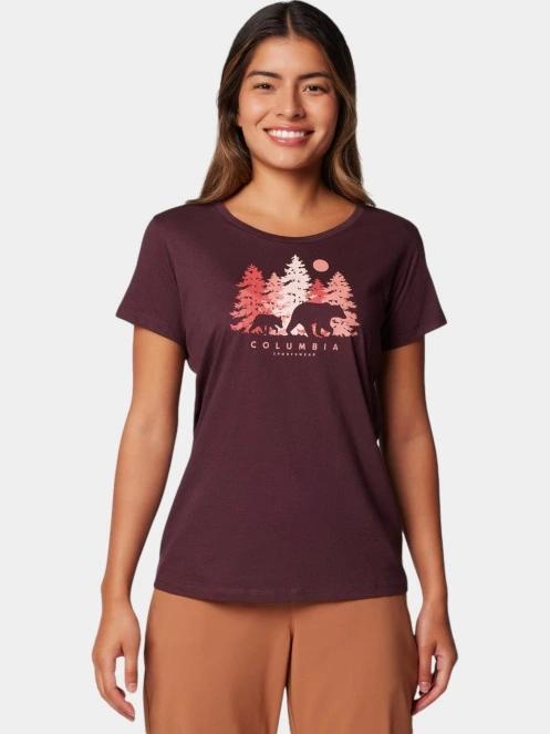 tricou cu maneci scurte pt. femei Columbia Daisy Days Short Sleeve Graphic Tee rosu 2