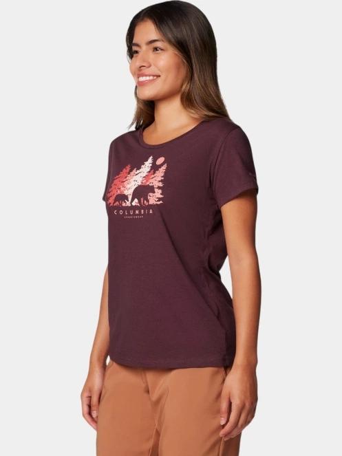 tricou cu maneci scurte pt. femei Columbia Daisy Days Short Sleeve Graphic Tee rosu 3