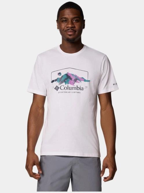 tricou cu maneci scurte pt. barbati Columbia Path Lake Graphic Tee II alb 2