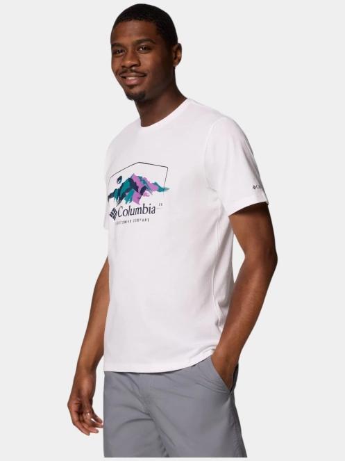 tricou cu maneci scurte pt. barbati Columbia Path Lake Graphic Tee II alb 3