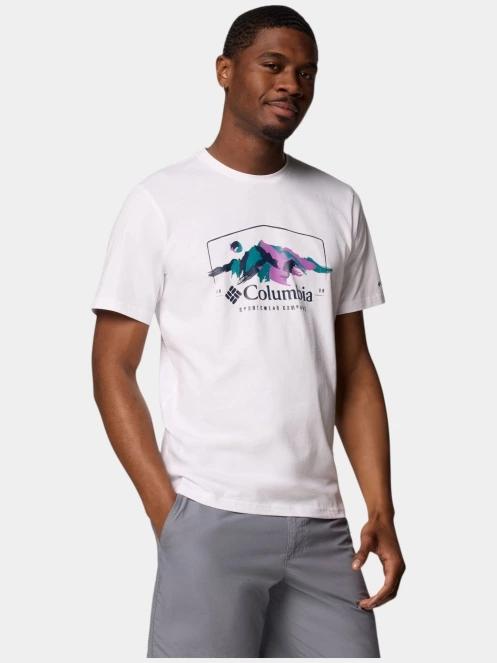 tricou cu maneci scurte pt. barbati Columbia Path Lake Graphic Tee II alb 4