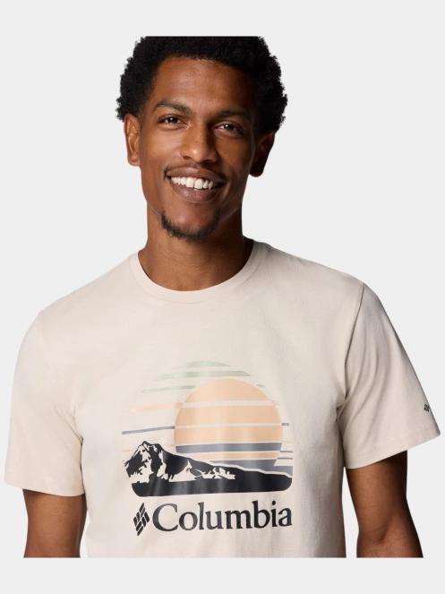 tricou cu maneci scurte pt. barbati Columbia Path Lake Graphic Tee II nisip 5