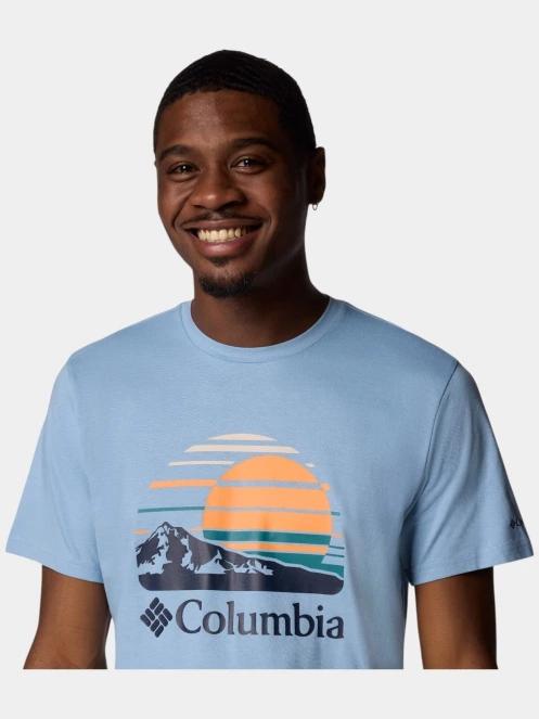 tricou cu maneci scurte pt. barbati Columbia Path Lake Graphic Tee II albastru 6