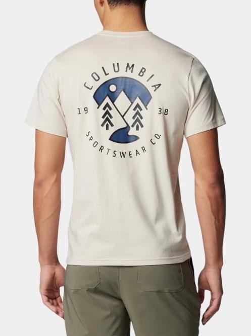 tricou cu maneci scurte pt. barbati Columbia Rapid Ridge Back Graphic Tee II nisip 4