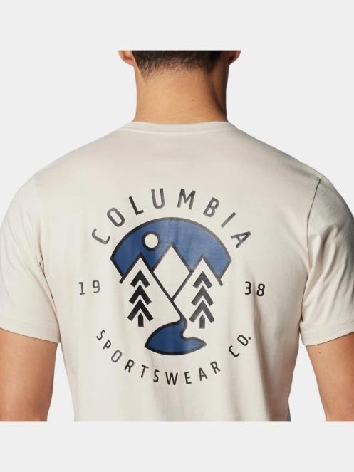 tricou cu maneci scurte pt. barbati Columbia Rapid Ridge Back Graphic Tee II nisip 6