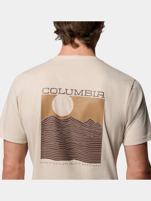 tricou cu maneci scurte pt. barbati Columbia Rapid Ridge Back Graphic Tee II nisip 7