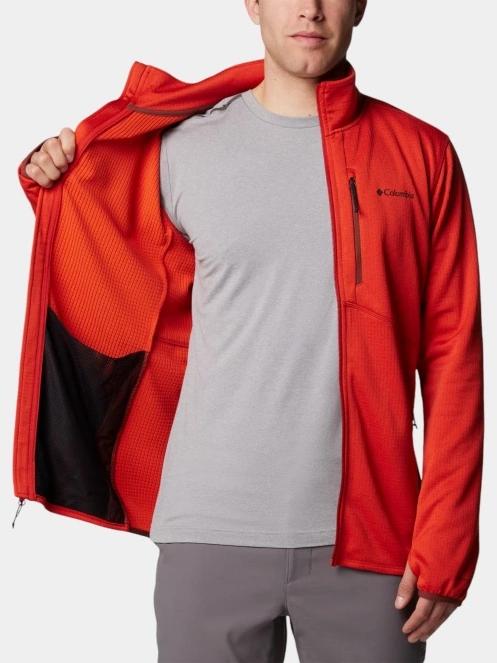 pulover polar pt. barbati Columbia Park VIew Fleece Full Zip rosu 6