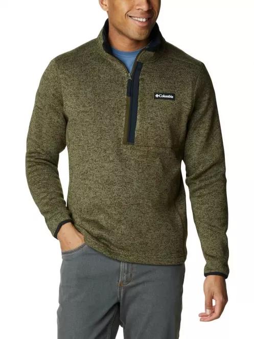 pulover polar pt. barbati Columbia Sweater Weather Half Zip verde 2