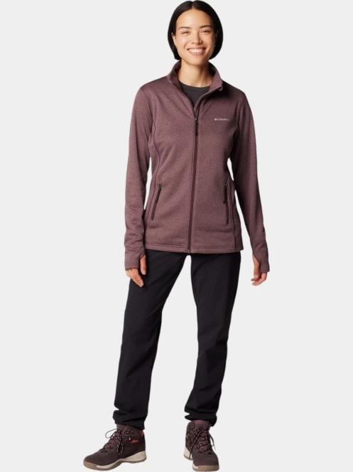 pulover polar pt. femei Columbia W Park View Grid Fleece Full Zip rosu 5
