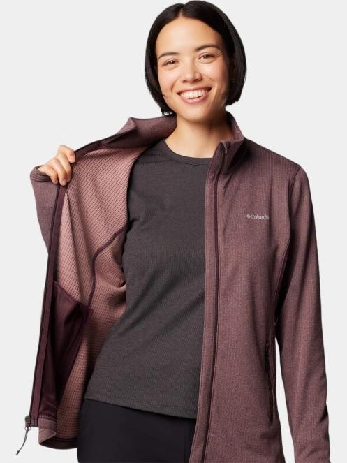 pulover polar pt. femei Columbia W Park View Grid Fleece Full Zip rosu 6