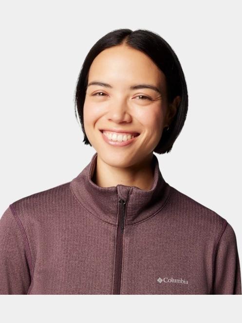 pulover polar pt. femei Columbia W Park View Grid Fleece Full Zip rosu 7